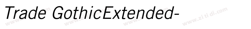 Trade GothicExtended字体转换